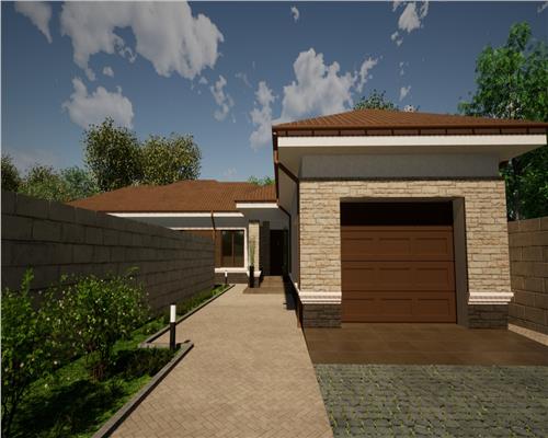Casa la rosu  pe un nivel cu 8 ari de teren, in Tautii Magheraus