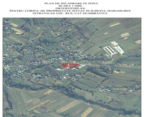 Teren intravilan Rus, la drum asfaltat