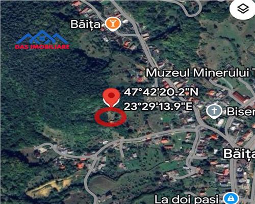 12 ari teren intravilan, Baita , zona de padure