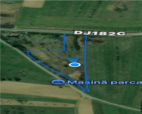 Teren intravilan cu o cabana Aframe, in constructie, Coas