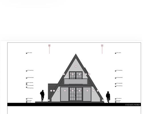 Teren intravilan cu o cabana Aframe, in constructie, Coas