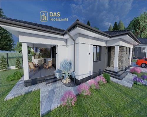 Casa la rosu, pe un nivel, pe dealul Grosiului